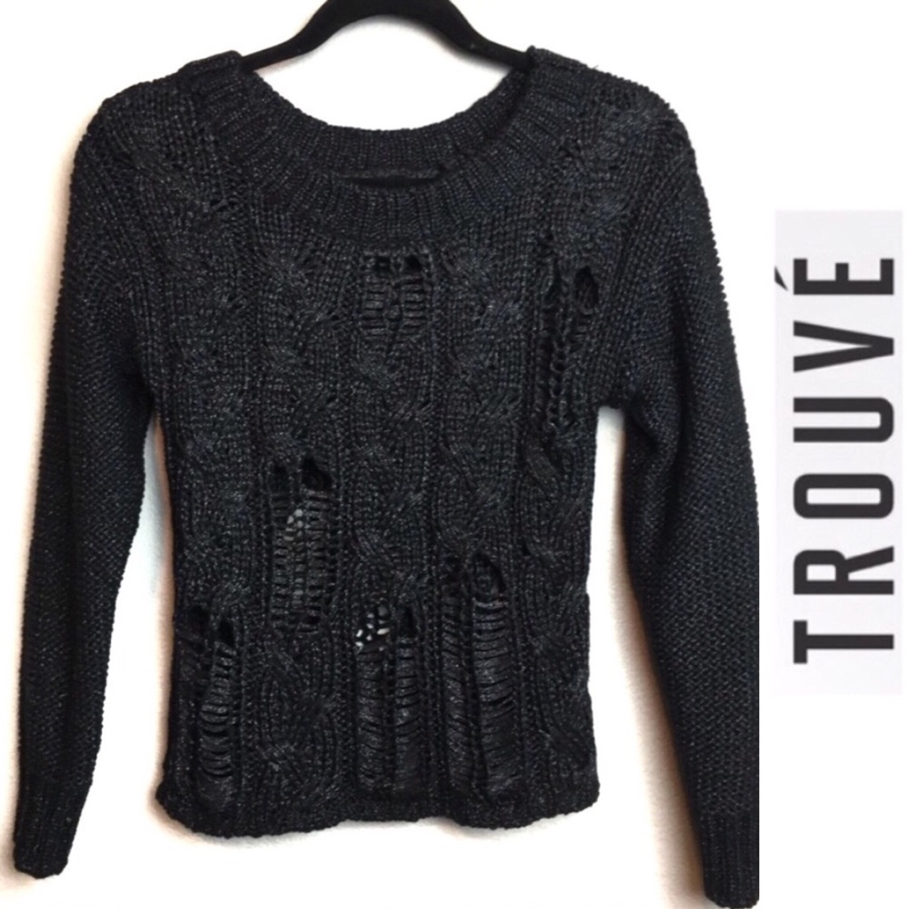 Nordstrom Trouve black sweater size small - Picture 1 of 8